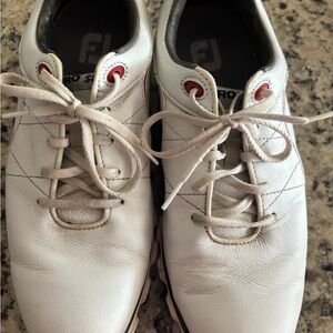 FootJoy White and Red Men's Athletic Golf Shoes